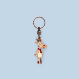 Copper-colored plated enamel Keychain