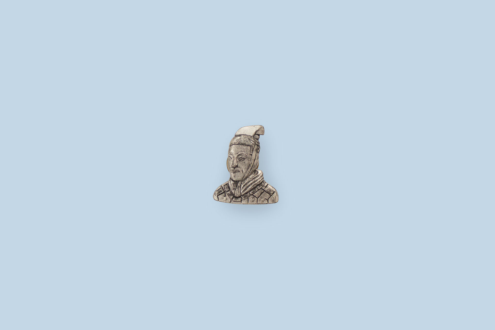 Antiqued argent plated enamel Pin Badge