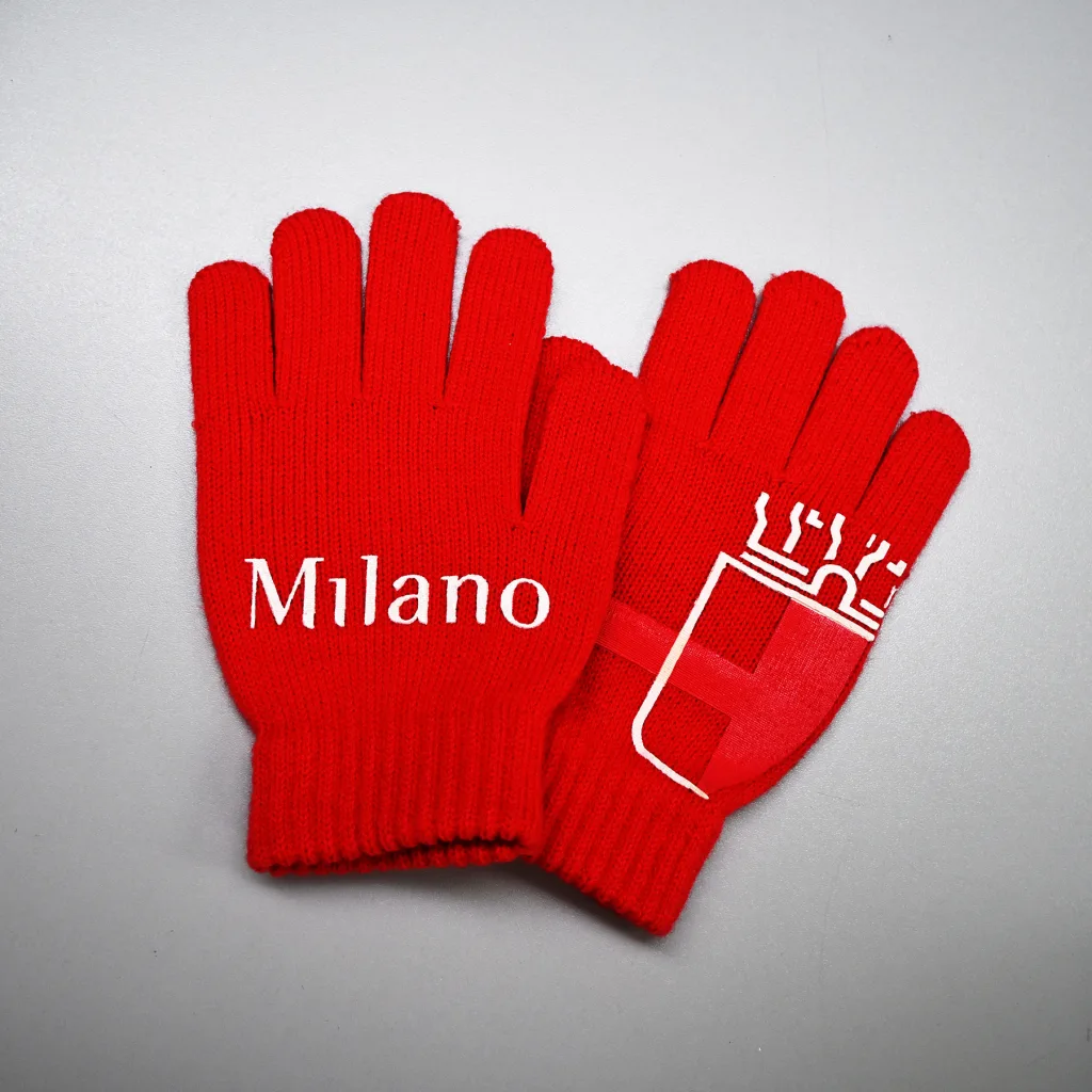 guanti invernali stampati con il logo personalizzato
